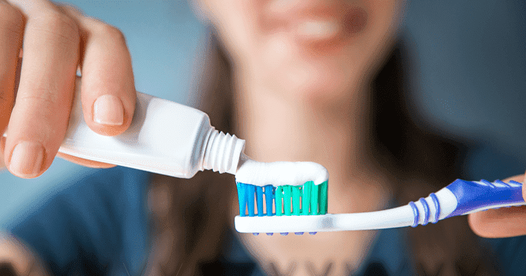 brushing teeth
